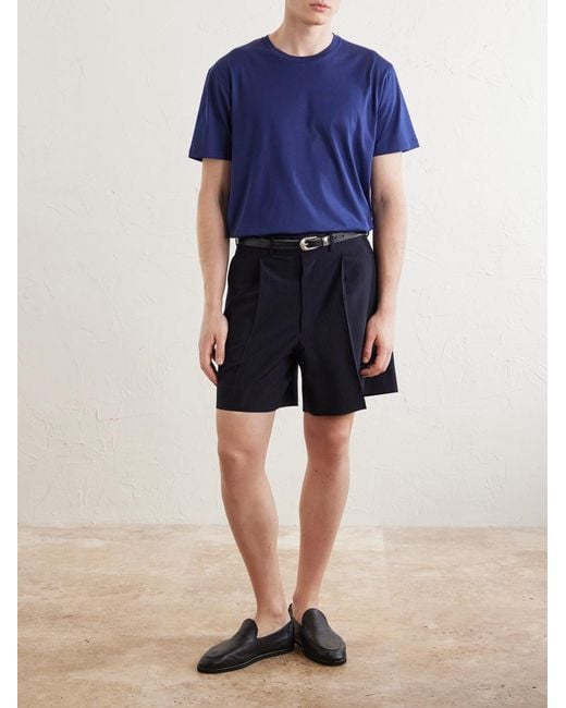 Sunspel Blue Riviera Cotton T-Shirt for men