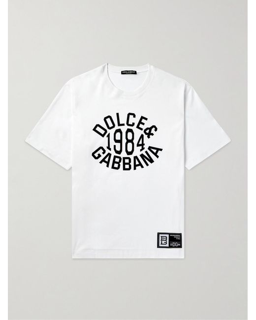 Dolce & Gabbana White Dolce&Gabbana Logo T-Shirt for men