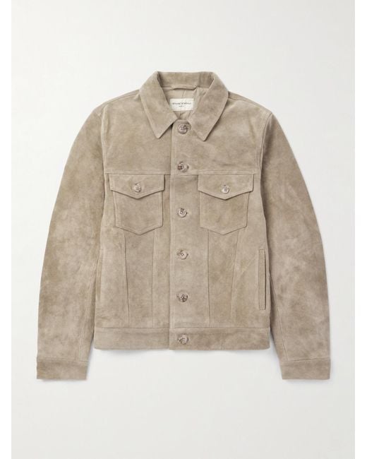 Officine Generale Natural Leonide Suede Jacket for men