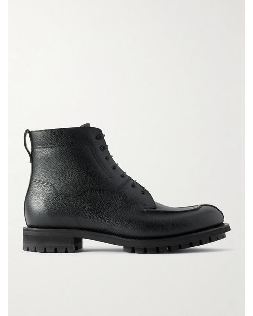 New Oslo Full-Grain Leather Lace-Up Boots di Berluti in Black da Uomo