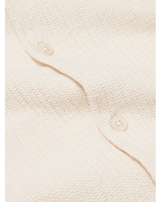 NN07 Natural Nolan 6695 Textured-Knit Organic Cotton Shirt for men