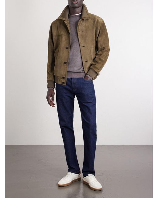 Loro Piana Gray Cashmere And Silk-Blend Sweater for men
