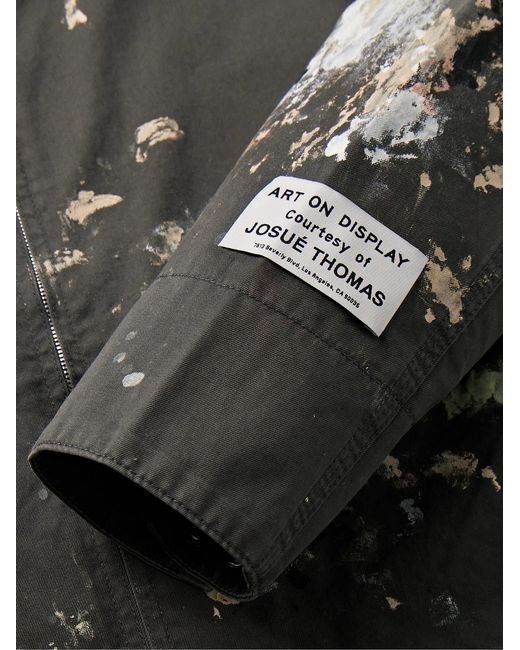 GALLERY DEPT. Black Montecito Paint-Splattered Cotton-Twill Jacket for men