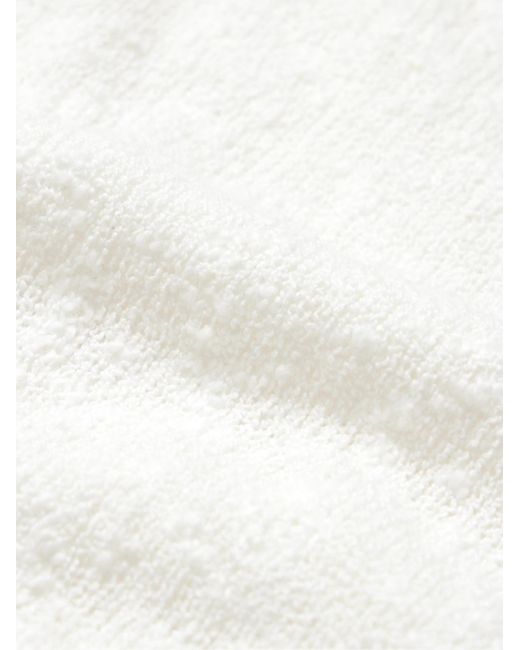 Séfr White Tolomo Oversized Textured Cotton-blend T-shirt for men