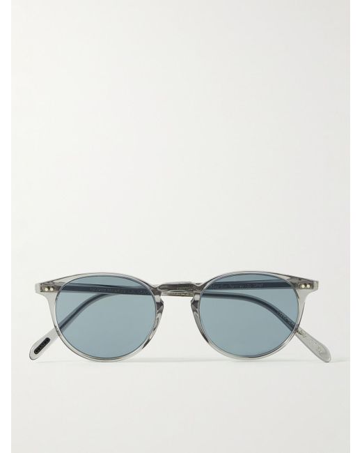 Occhiali da sole in acetato con montatura rotonda Riley Sun da Uomo di Oliver  Peoples in Blu | Lyst