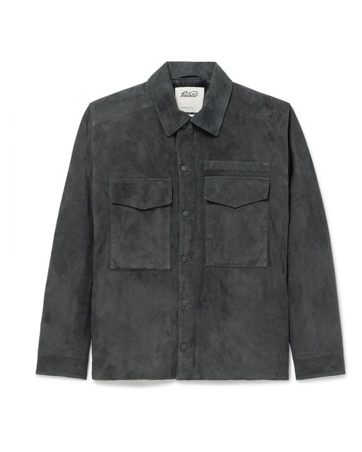 Valstar Black Robert Padded Suede Jacket for men