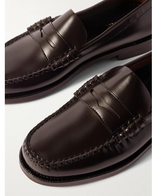 Sebago Brown Classic Dan Leather Penny Loafers for men