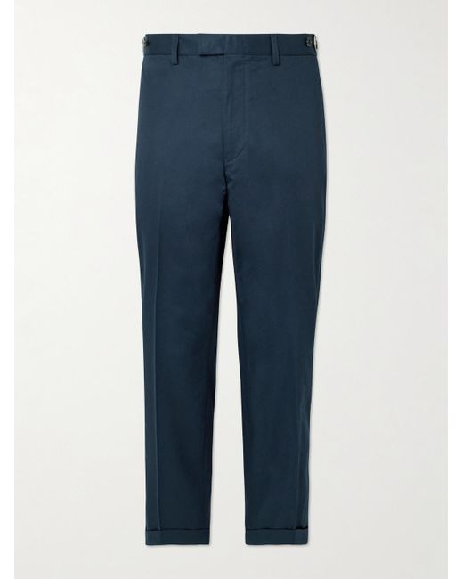 Beams Plus Ivy gerade geschnittene Hose aus Baumwoll-Twill in Blue für Herren