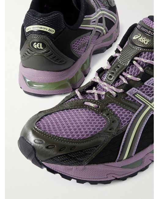 Asics Purple Gel-Nimbus 10.1 Rubber-Trimmed Mesh Sneakers for men