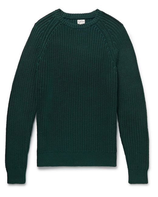 J.Crew Green Slim-fit Cotton Sweater for men