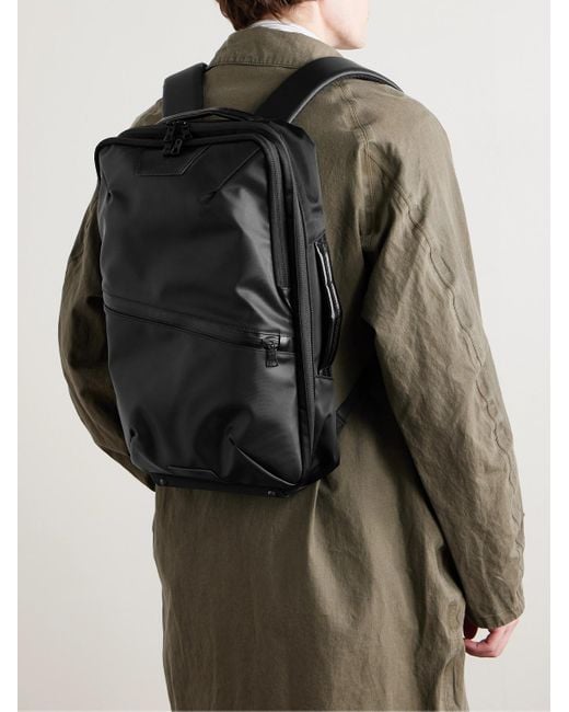 Master Piece Progress 2WAY Rucksack aus beschichtetem Shell mit Lederbesatz in Black für Herren