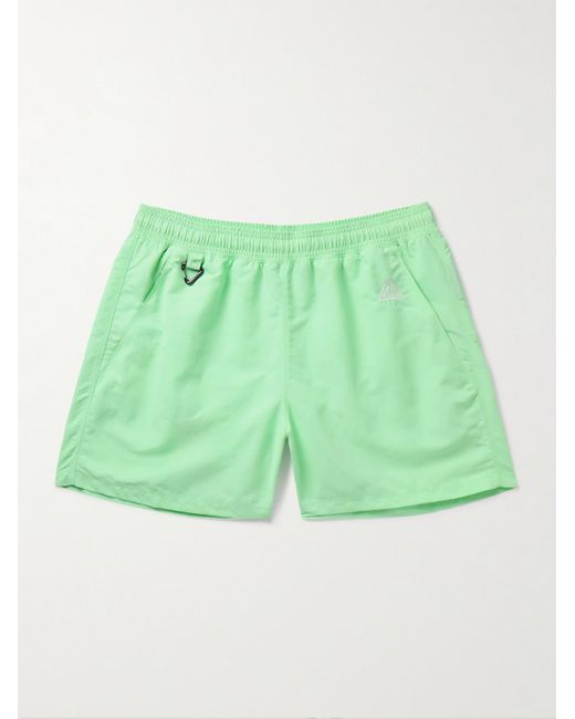 Nike Green Acg Reservoir Goat Wide-leg Logo-embroidered Nylon Shorts for men