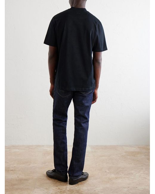 Brioni Black Cotton-Jersey T-Shirt for men