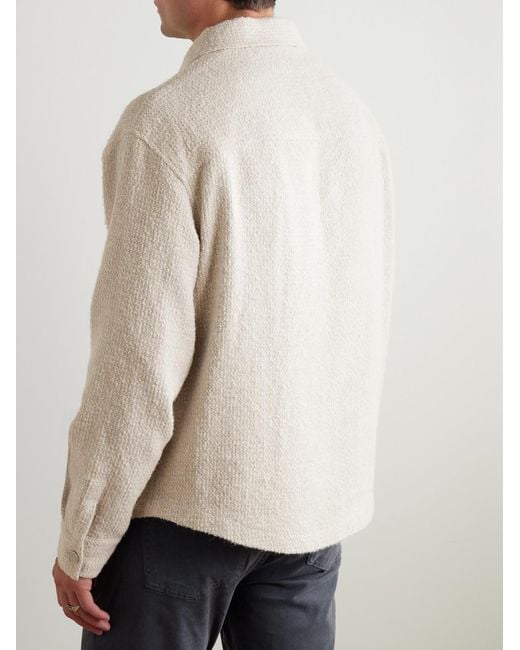 FRAME White Tweed Overshirt for men