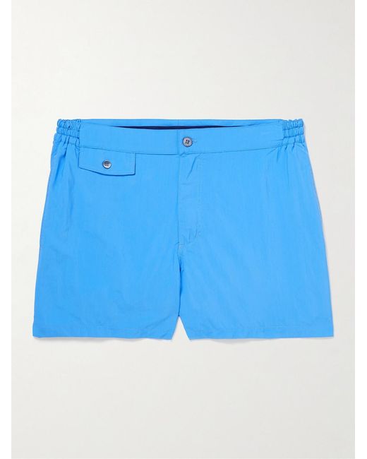 Slowear Blue Slim-Fit Mid-Length Swim Shorts for men
