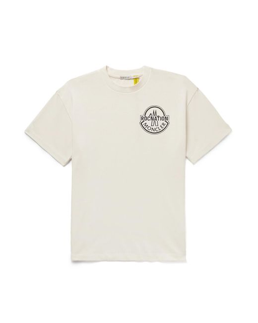 Moncler Genius White Roc Nation By Jay-z Logo-print Cotton-jersey T-shirt for men