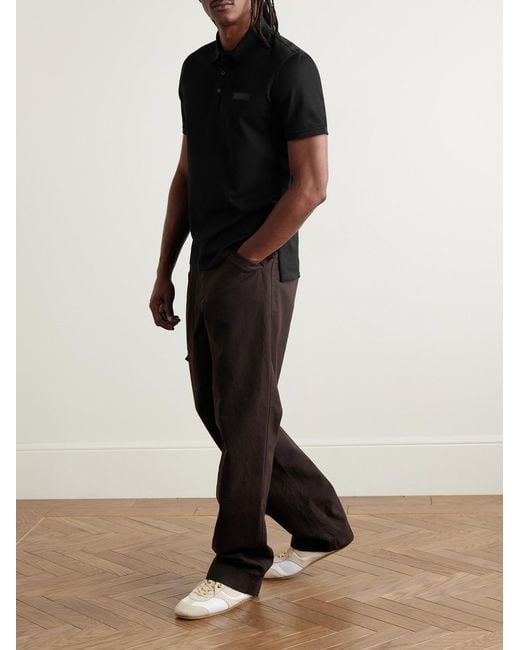 Givenchy Black Cotton-Piqué Polo Shirt for men