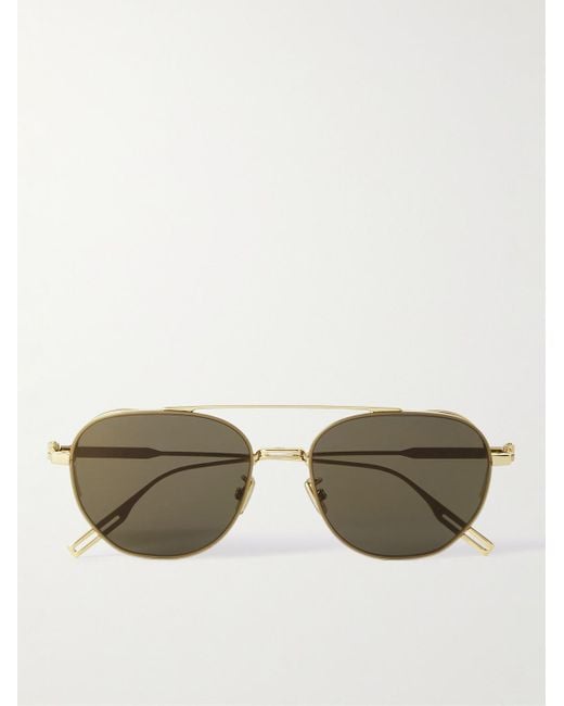 Dior Metallic Neodior Ru Aviator-style Gold-tone Sunglasses for men