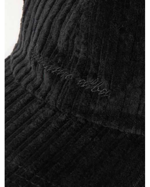 Massimo Alba Black Chance Logo-Embroidered Cotton-Blend Corduroy Baseball Cap for men