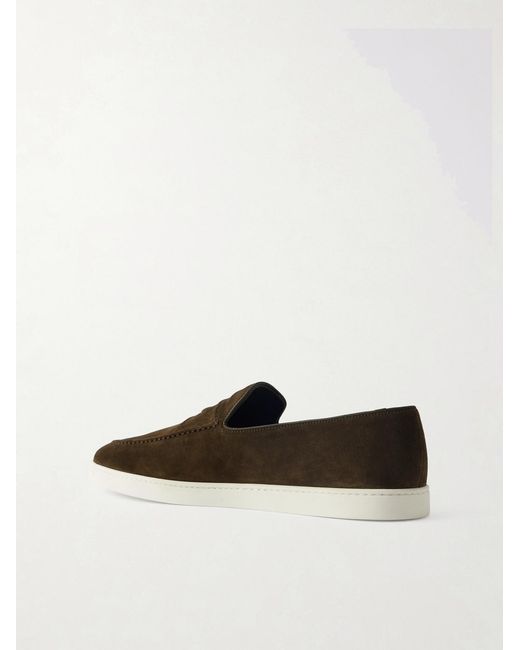 Church's White Peebles Suede Loafers for men