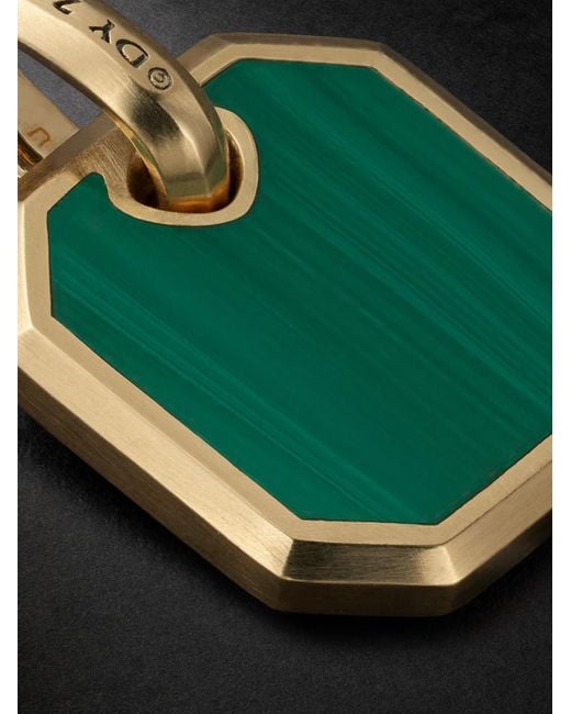 David Yurman Black Roman 18-Karat Malachite Pendant for men