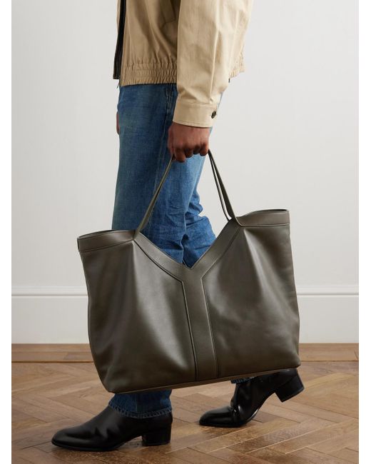 Saint Laurent Black Y Leather Tote Bag for men
