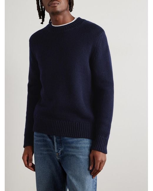 Sunspel Pullover aus Merinowolle in Blue für Herren