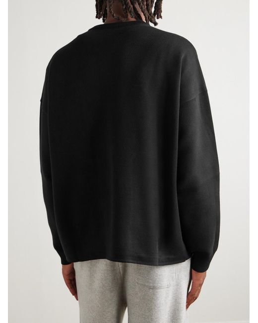 Loewe Black Anagram Logo-Intarsia Knitted Sweater for men