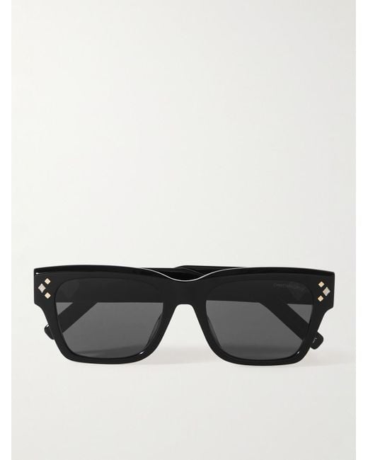 Dior CD Diamond S2I Sonnenbrille mit D-Rahmen aus Azetat und silberfarbenen Details in Black für Herren