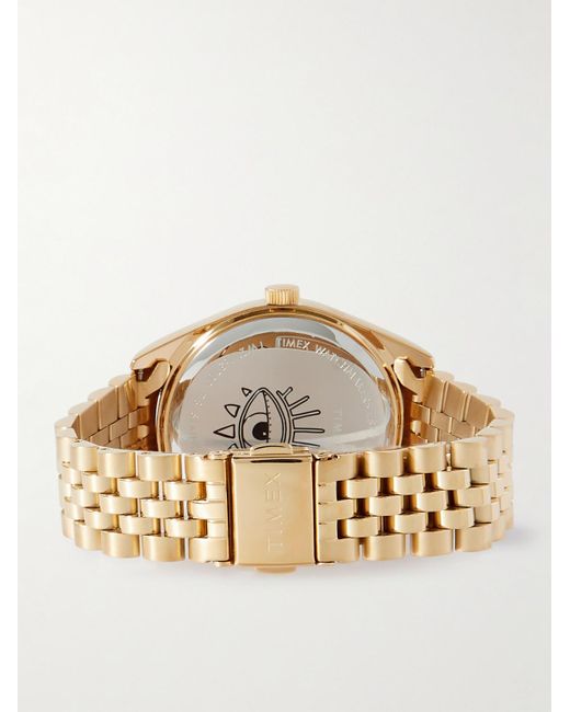 Timex Jacquie Aiche 36 mm goldfarbene Uhr in Metallic für Herren