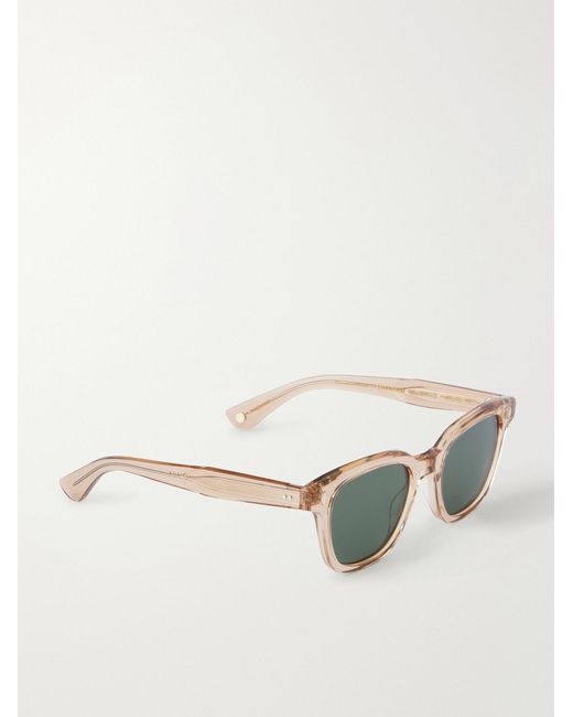 Garrett Leight Green Broadway D-Frame Acetate Sunglasses for men