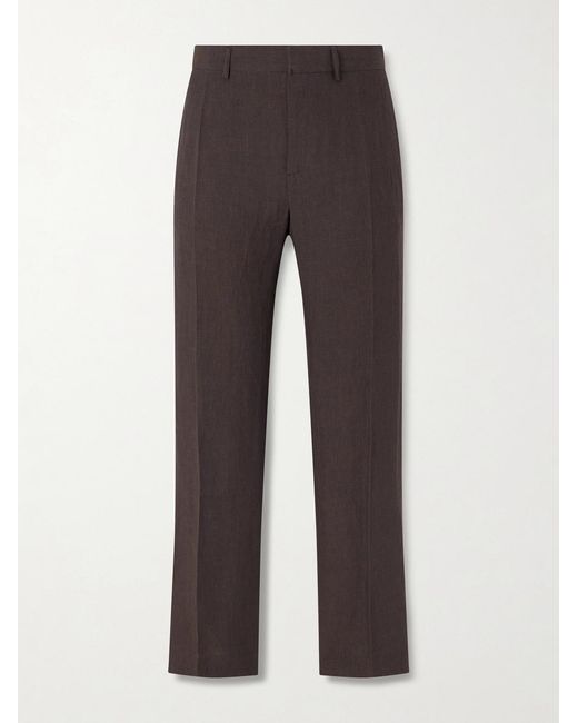 A Kind Of Guise Gray Linen Tailored Wide Trousers for men
