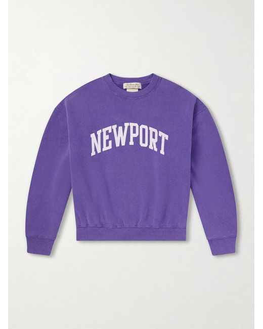 Remi Relief Purple Newport Printed Cotton-jersey Sweatshirt for men