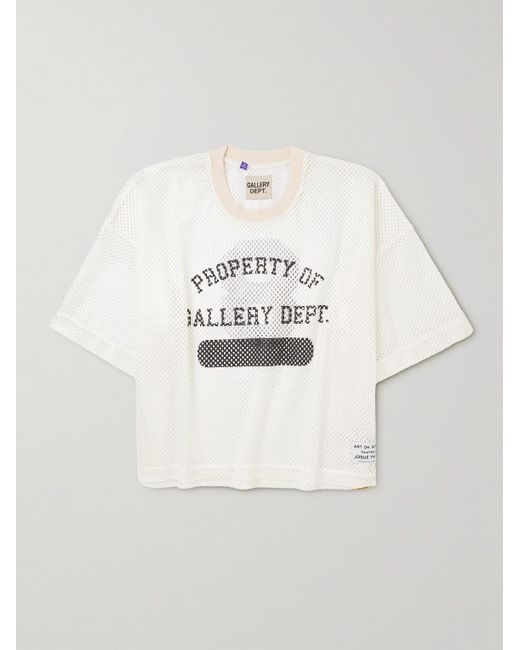 GALLERY DEPT. White Practice Brand-patch Mesh Top X for men