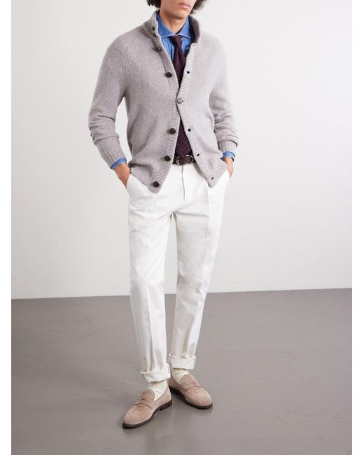 Brunello Cucinelli Blue Denim Shirt for men