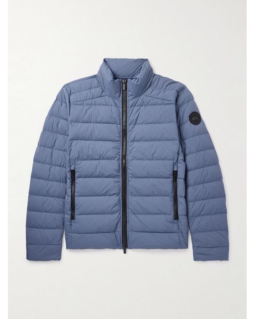 Canada Goose Blue Crofton Logo-appliquéd Quilted Enduraluxe® Down Jacket for men