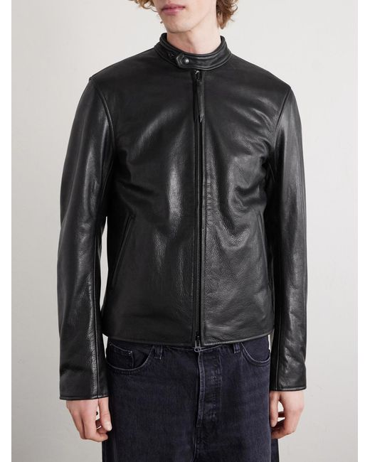 Golden Bear Black The Vista Leather Jacket for men