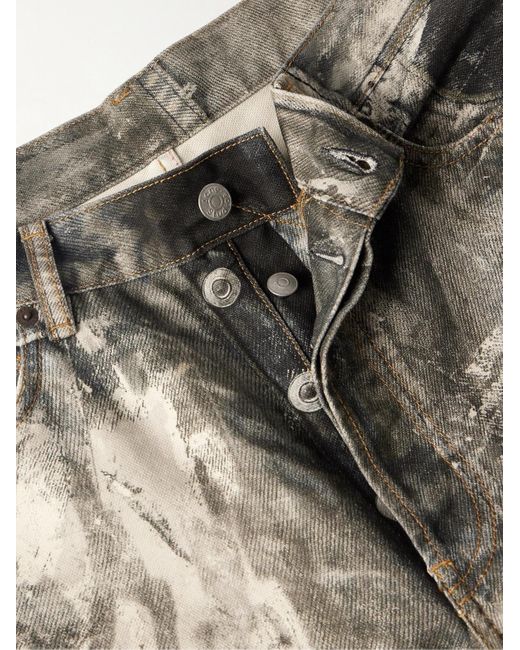 Acne Gray 1981 Straight-leg Printed Jeans for men