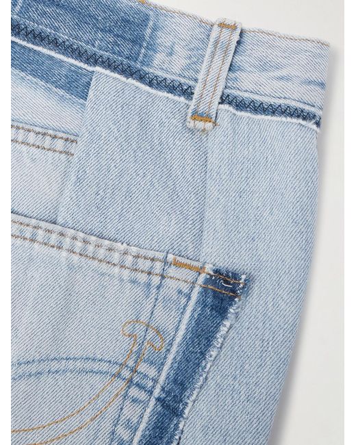 READYMADE Blue Flared Patchwork Jeans for men