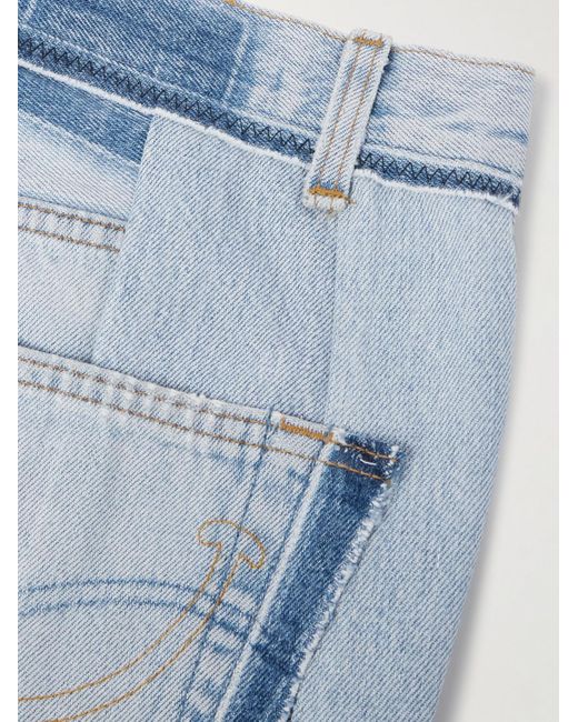 READYMADE Blue Flared Patchwork Jeans for men