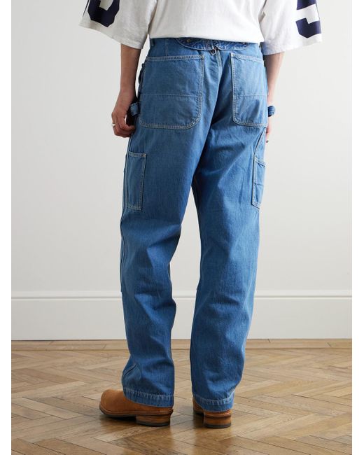 Kapital Blue Lumber Straight-Leg Panelled Jeans for men