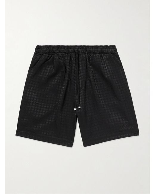 Amiri Black Straight-leg Jacquard Drawstring Shorts for men