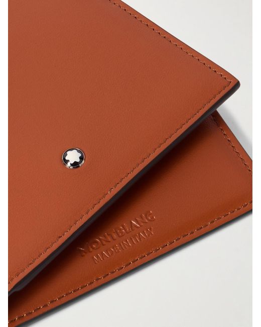 Montblanc Brown Full-grain Leather Billfold Wallet for men