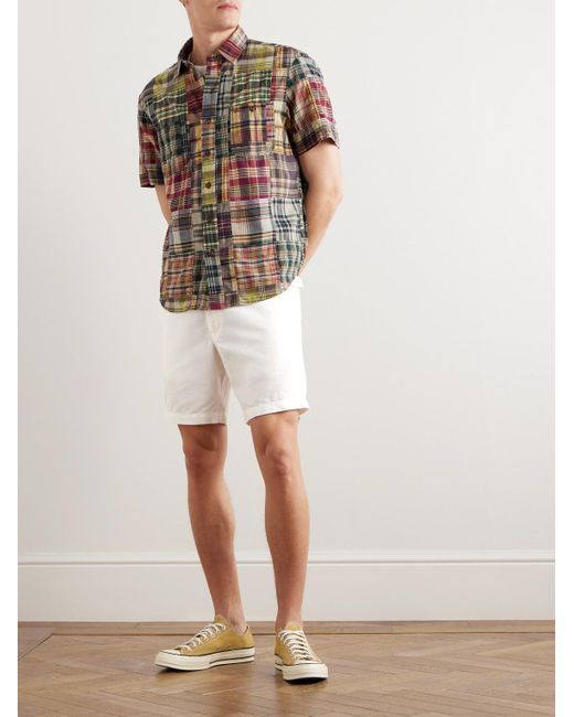 Polo Ralph Lauren Gerade geschnittene Shorts aus einer Leinen-Baumwollmischung in White für Herren