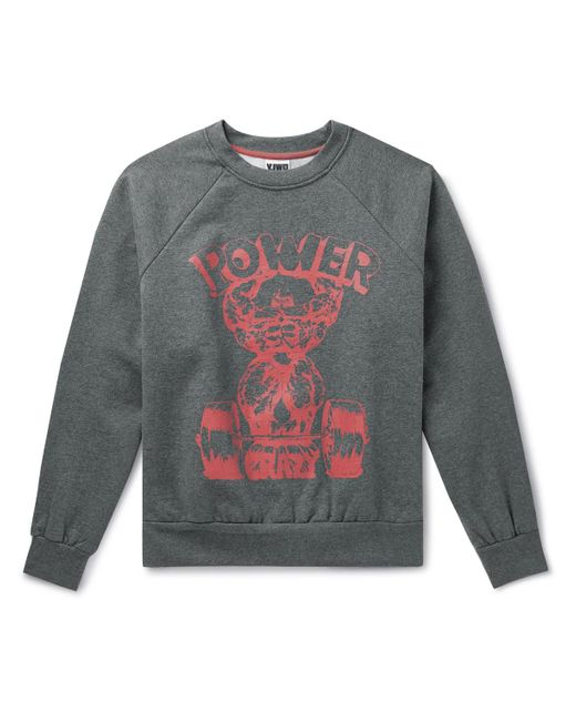 Y,IWO Gray Logo-print Cotton-jersey Sweatshirt for men
