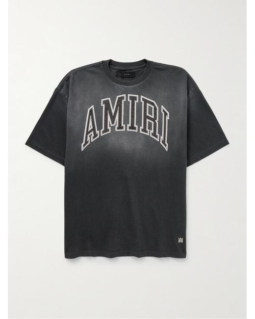 Amiri Black Logo-Appliquéd Cotton-Jersey T-Shirt for men