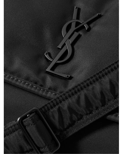 Saint Laurent Black Niki Leather-trimmed Nylon Messenger Bag for men