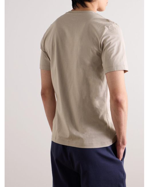 Hanro Living T-Shirt aus Baumwoll-Jersey in Natural für Herren