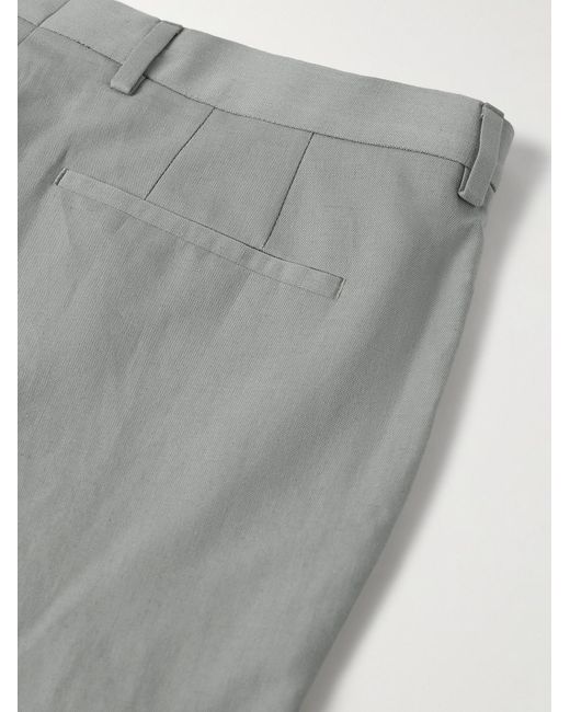 Paul Smith Gray Slim-Fit Linen, Cotton And Lyocell-Blend Suit Trousers for men
