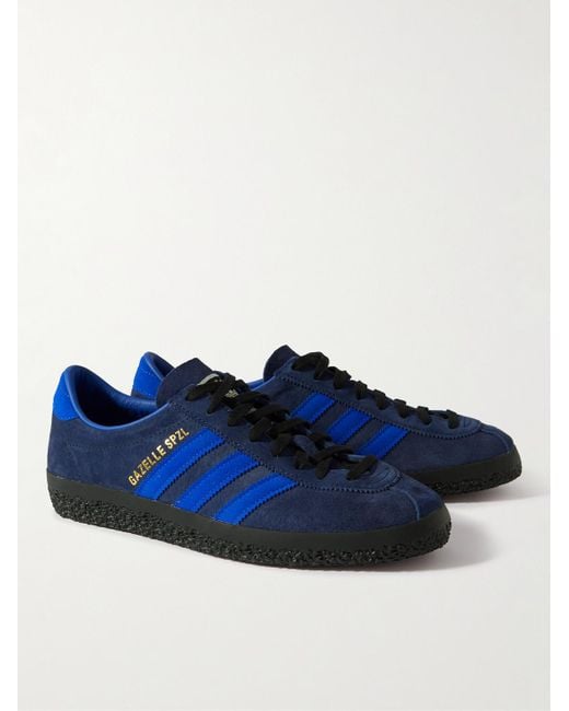 Adidas Originals Blue Gazelle Spzl Suede Sneakers for men